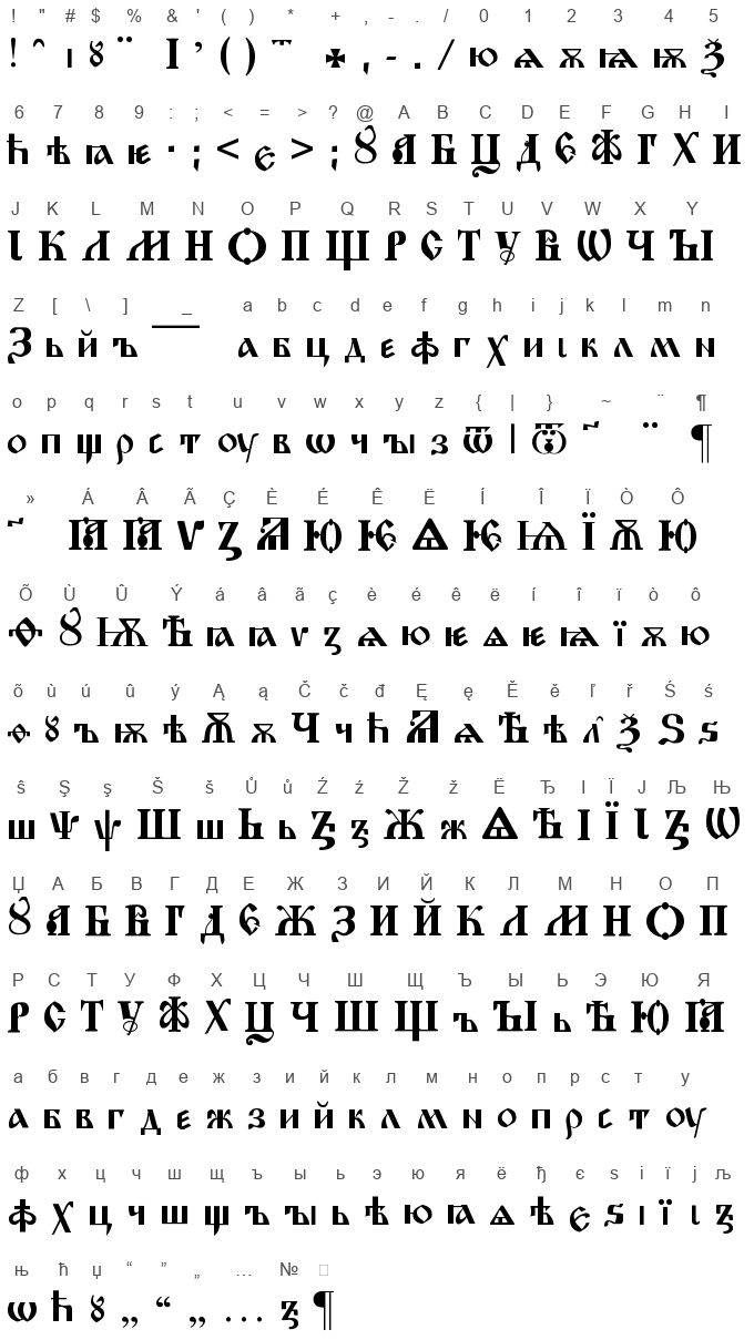 Cyrillic Old Face - Abstract Fonts - Download Free Fonts