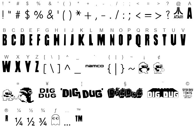 DIG DUG - Abstract Fonts - Download Free Fonts